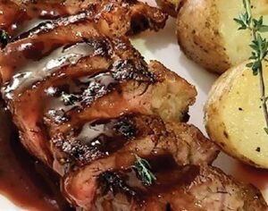 Lomo de res salsa de vino 200 grs